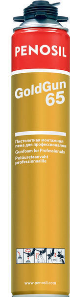 Пена монтажная профессиональная Pеnosil GoldGun 65 875мл (12шт/кор)