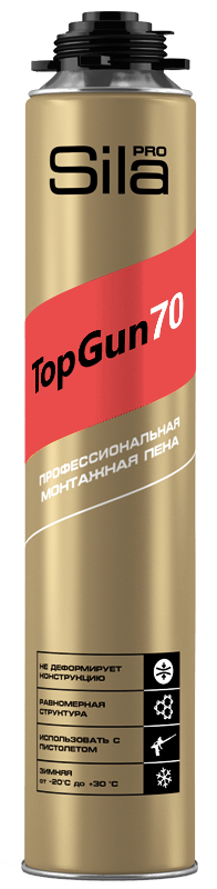 Пена монтажная профессиональная Sila TopGun 70 зимняя 875 мл (12шт/кор)