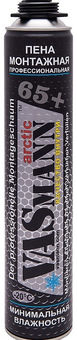 Пена монтажная профессиональная VASmann arctic 65+ зимняя 950 г (12шт/кор)