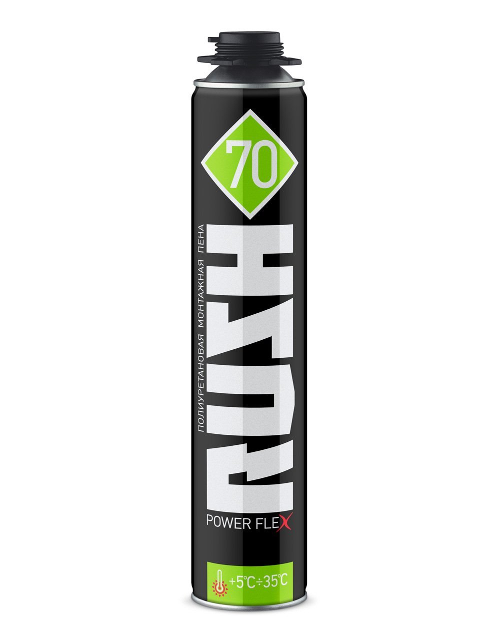 Пена монтажная профессиональная летняя RUSH POWER FLEX 70 1000мл (12шт/кор)