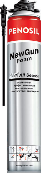 Пена монтажная с адаптером всесезонная Penosil New Gun 500мл (12шт/кор)