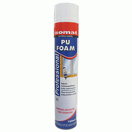 Пена монтажная с низким расширением ISOMAT PU-FOAM PROFFESSIONAL 750мл (12шт/кор)
