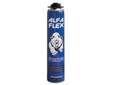 ПЕНА ПИСТОЛЕТНАЯ ALFA FLEX PROFI 45 ВСЕСЕЗОННАЯ (12шт/кор)