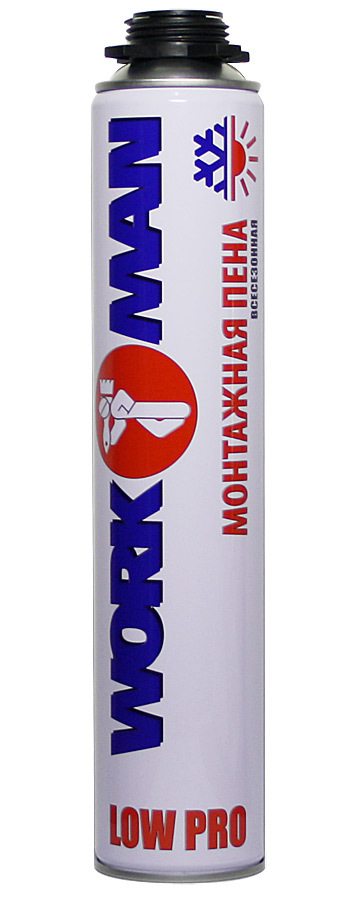 Пена пистолетная WORKMAN LOW PRO всесезонная 750мл (12шт/кор)