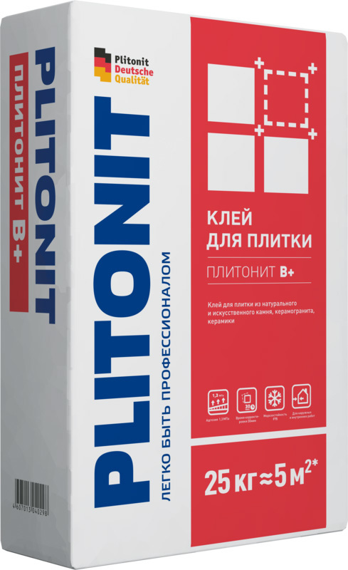 ПЛИТОНИТ В+ клей для плитки из керамогранита (25кг)