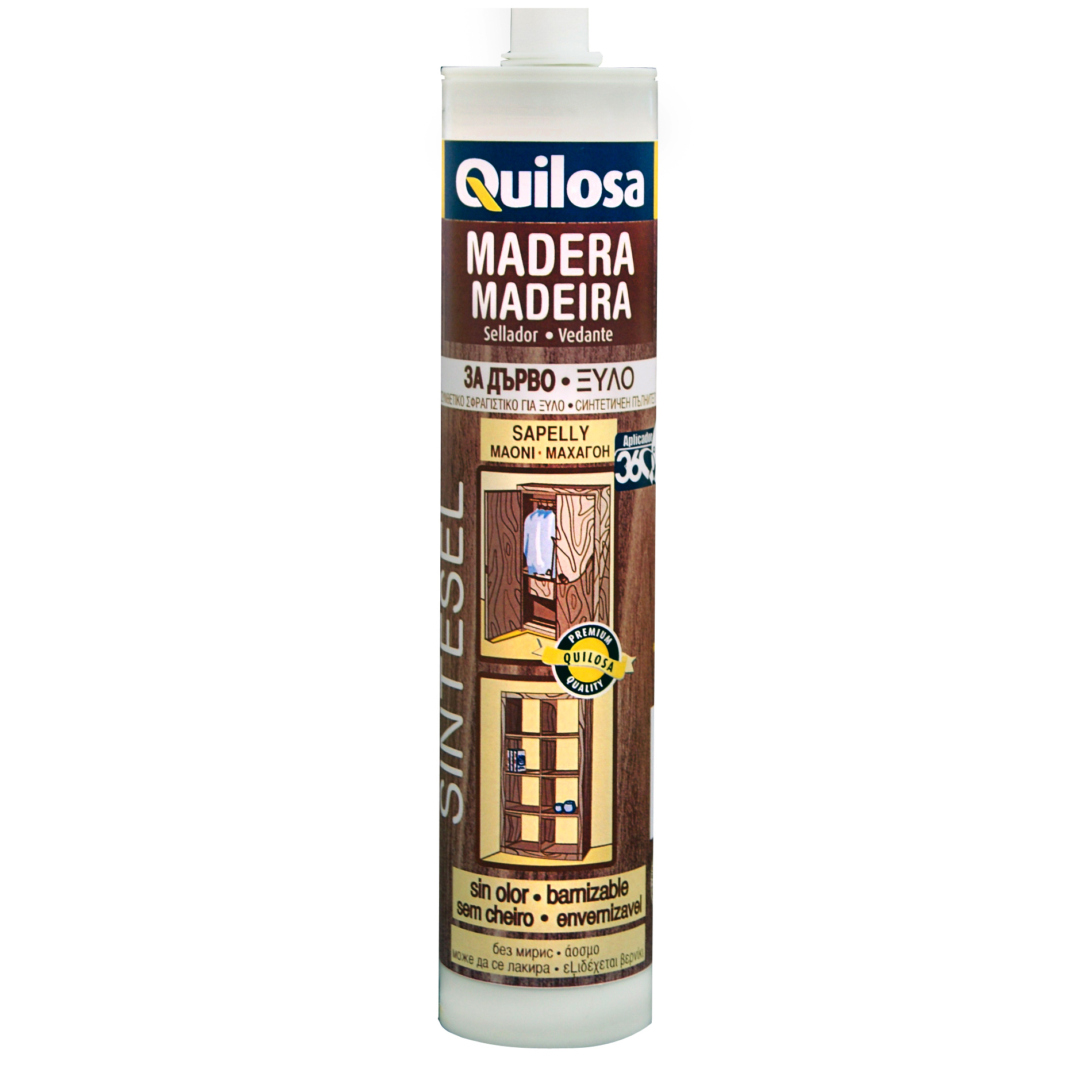 Силиконизированный герметик Quilosa Sintesel Wood Madera для дерева