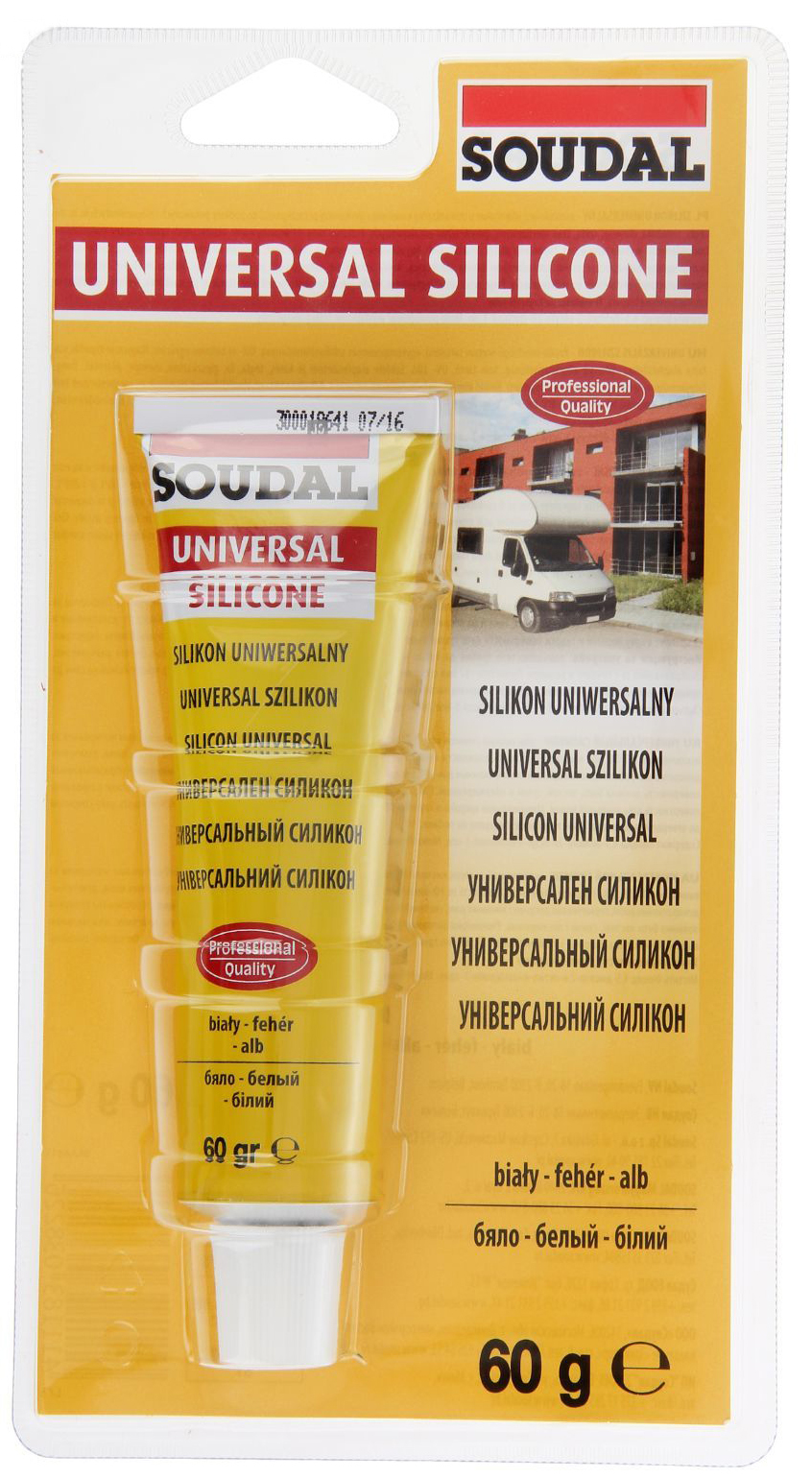 Универсальный силикон Soudal 60гр (12шт/кор)