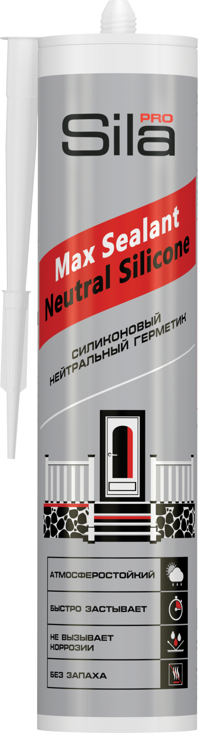 Герметик силиконовый нейтральный Sila PRO Max Sealant Neutral Silicone 280мл (24шт/кор)