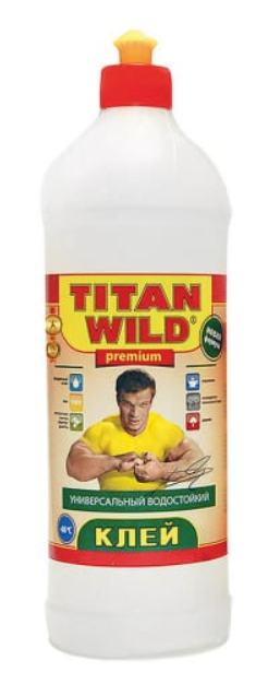 Клей универсальный монтажный водостойкий TITAN WILD 1,0л (25шт/кор)
