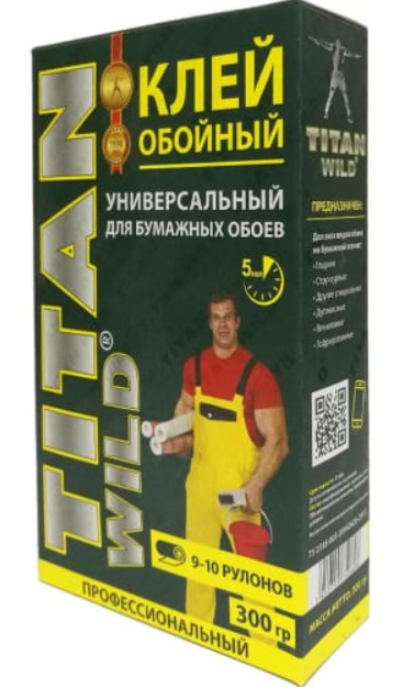 Клей обойный профессиональный TITAN WILD Универсальный 300г (36шт/кор)
