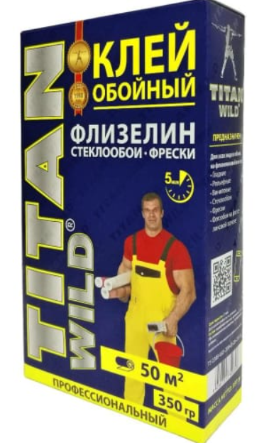 Клей обойный профессиональный TITAN WILD Флизелиновый 350г (36шт/кор)