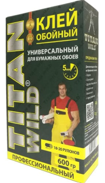 Клей обойный профессиональный TITAN WILD Универсальный 600г (15шт/кор)