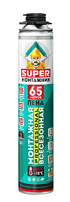 Пена монтажная DELUX SUPER МОНТАЖНИК 65 1000мл (12шт/кор)