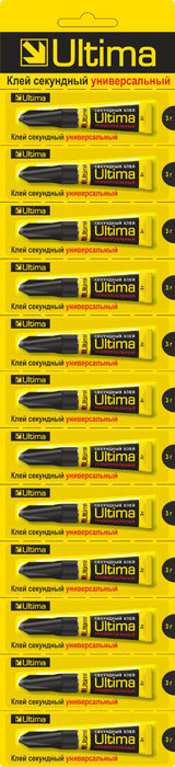 ULTIMA Универсальный секундный клей 3г (12шт/мультикарта)