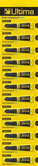 ULTIMA Универсальный секундный клей-гель 3г (12шт/мультикарта)
