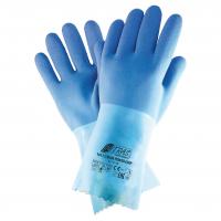 Перчатки латексные на трикотажной х/б основе BLUE POWER GRIP (Nitras)